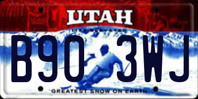 UT license plate B903WJ