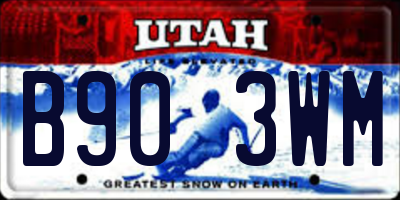 UT license plate B903WM