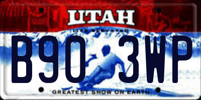 UT license plate B903WP