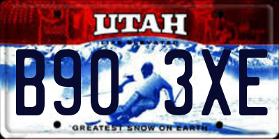 UT license plate B903XE
