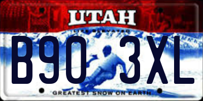 UT license plate B903XL