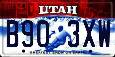 UT license plate B903XW