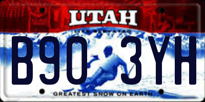 UT license plate B903YH