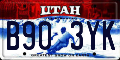 UT license plate B903YK