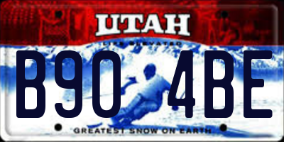 UT license plate B904BE