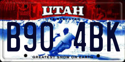 UT license plate B904BK