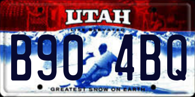UT license plate B904BQ