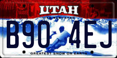 UT license plate B904EJ