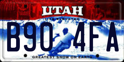 UT license plate B904FA