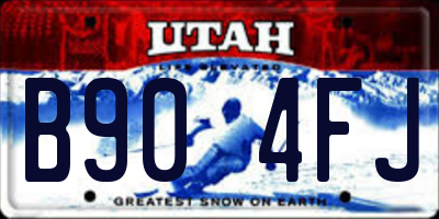 UT license plate B904FJ