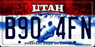 UT license plate B904FN
