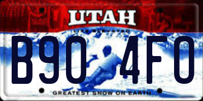 UT license plate B904FO