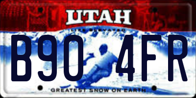 UT license plate B904FR