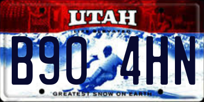 UT license plate B904HN