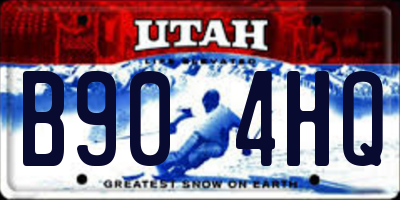 UT license plate B904HQ