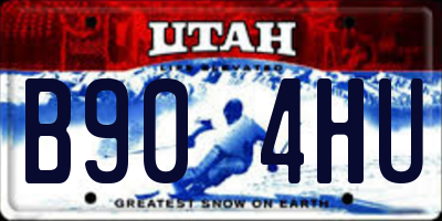 UT license plate B904HU