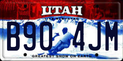 UT license plate B904JM