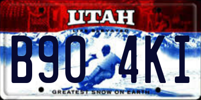 UT license plate B904KI