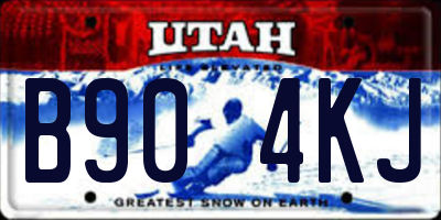UT license plate B904KJ