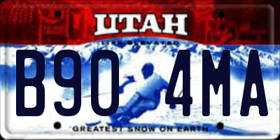 UT license plate B904MA