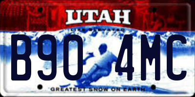 UT license plate B904MC