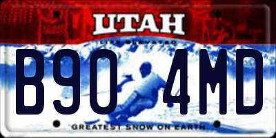 UT license plate B904MD