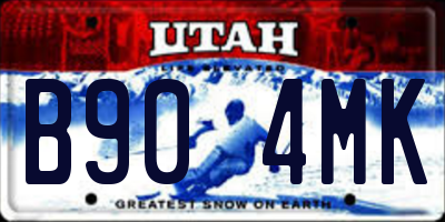UT license plate B904MK