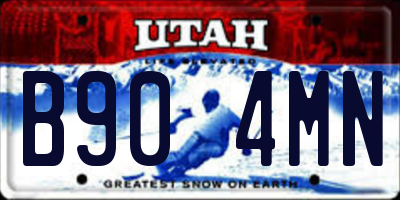 UT license plate B904MN