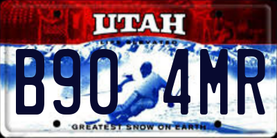 UT license plate B904MR