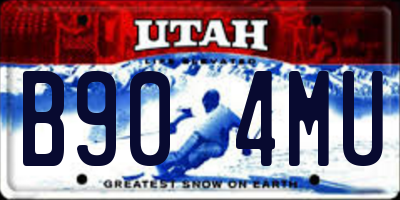 UT license plate B904MU