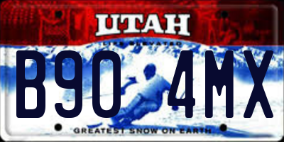 UT license plate B904MX