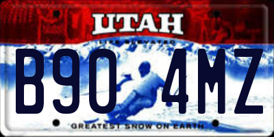 UT license plate B904MZ