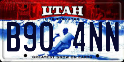 UT license plate B904NN