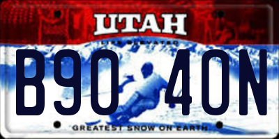 UT license plate B904ON