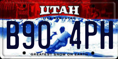 UT license plate B904PH
