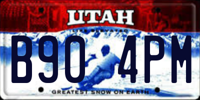 UT license plate B904PM
