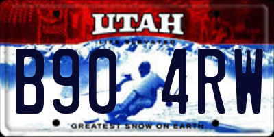 UT license plate B904RW