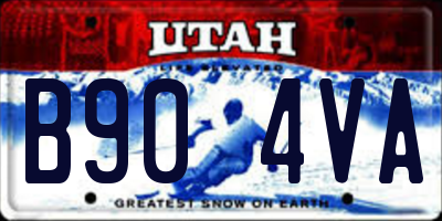 UT license plate B904VA