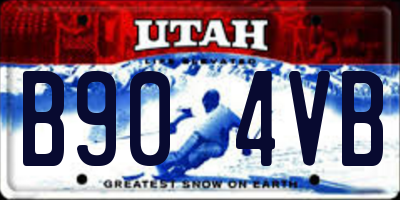 UT license plate B904VB