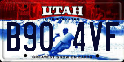 UT license plate B904VF
