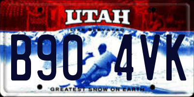 UT license plate B904VK