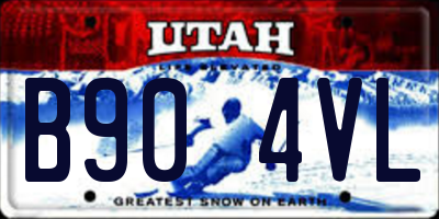 UT license plate B904VL