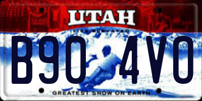 UT license plate B904VO