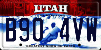 UT license plate B904VW
