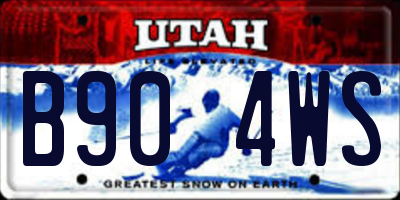 UT license plate B904WS