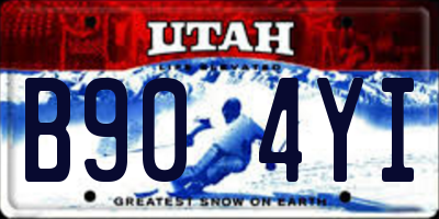 UT license plate B904YI