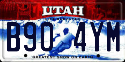 UT license plate B904YM