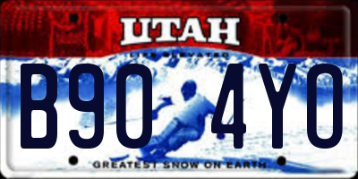 UT license plate B904YO