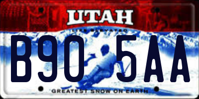 UT license plate B905AA