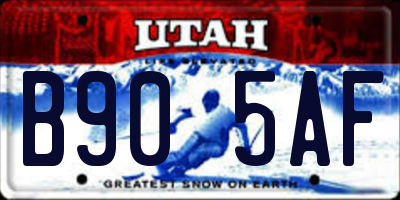 UT license plate B905AF